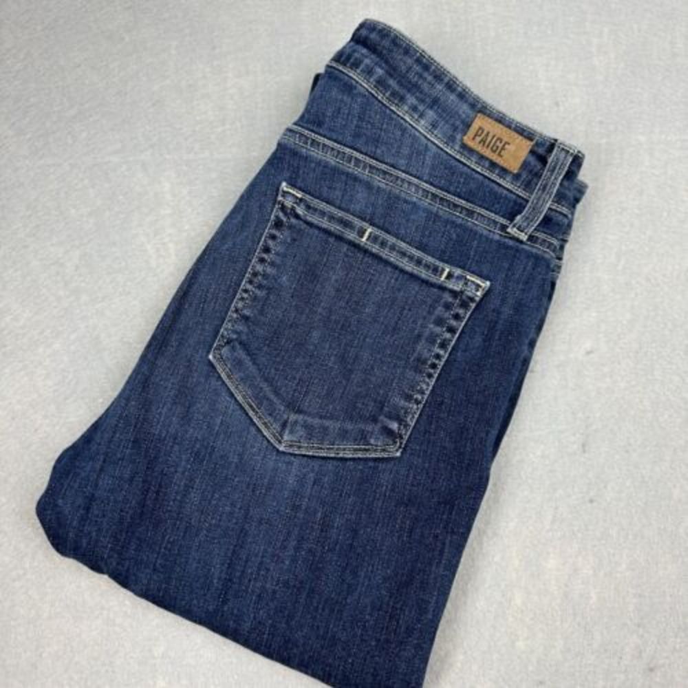 PAIGE Hoxton Ankle Jeans Women's Size 28 Dark Wash Skinny Raw Hem